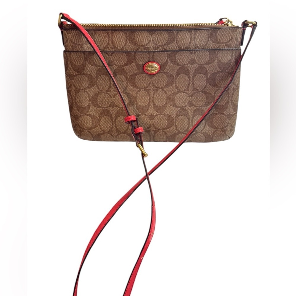 Coach Brown Signature Crossbody Bag NWOT